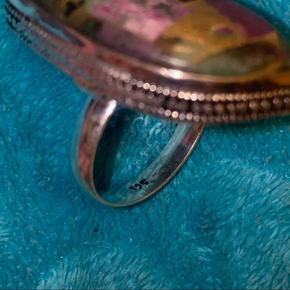 Copper Ruby Zoisite natural Gemstone handcrafted ring 9 - Picture 5 of 7